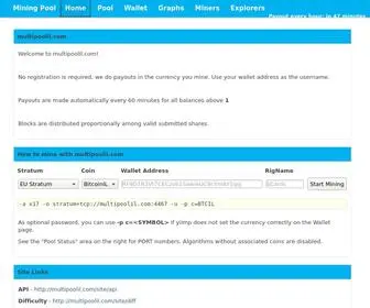 Multipoolil.com(Mining Pool) Screenshot