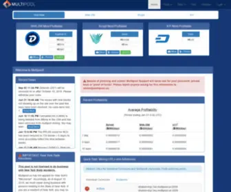Multipool.us(A Bitcoin) Screenshot