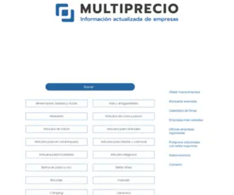 Multiprecio.com.es(Buscador de empresas mayoristas) Screenshot