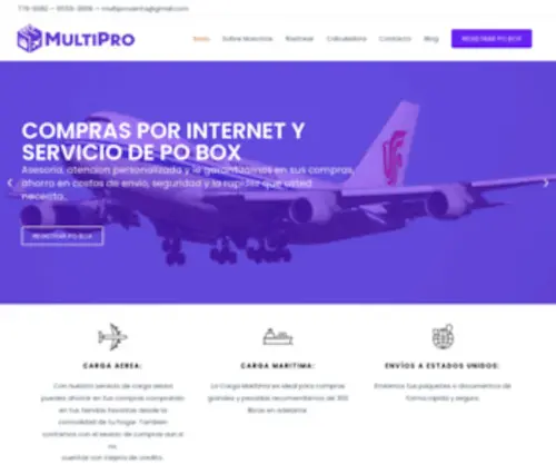 Multiproexpress.com(MultiPro Express. Compras por Internet y PO BOX. 779) Screenshot