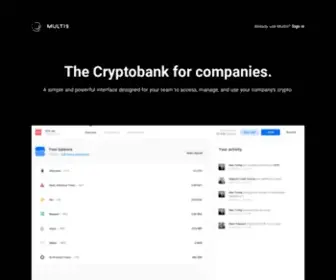 Multis.co(Crypto Accounting and Treasury Management) Screenshot