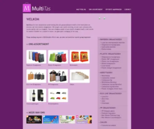 Multitas.nl(Plastic tassen) Screenshot