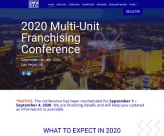 Multiunitfranchisingconference.com(2020 Multi) Screenshot