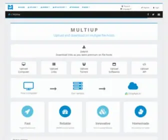 Multiup.eu(Page d'accueil) Screenshot