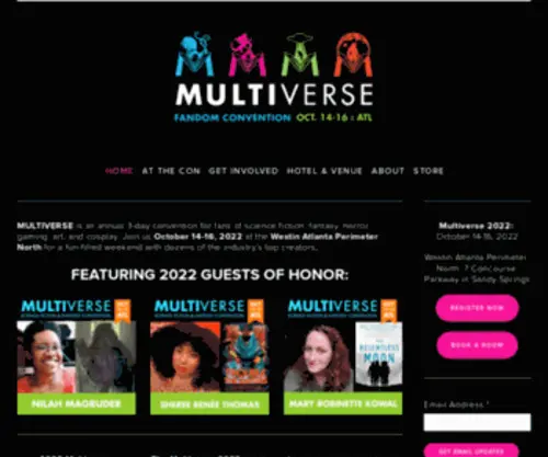 Multiversecon.org Screenshot