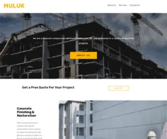 Muluk.ca(We are a concrete company established in Vancouver) Screenshot