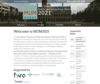 Mum-Conf.org(MUMth International Conference on Mobile and Ubiquitous Multimedia) Screenshot