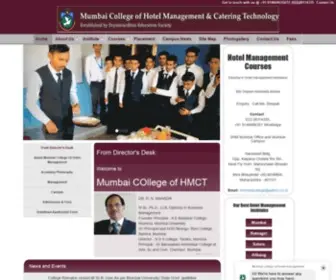 Mumbaicollege.com(Mumbai college of hotel management and catering technology) Screenshot