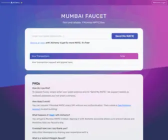 Mumbaifaucet.com(Polygon Mumbai Faucet) Screenshot