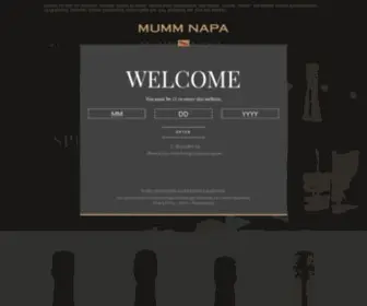 Mummnapa.com(Mumm Napa) Screenshot