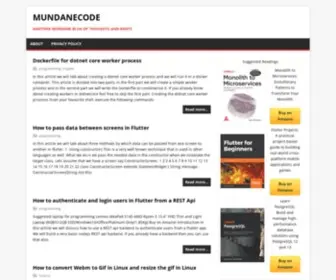 Mundanecode.com(Another mundane blog) Screenshot