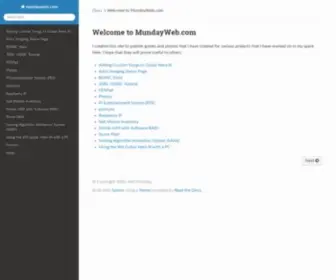 Mundayweb.com(Documentation) Screenshot