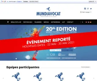 Mundiavocat.com(Mundiavocat Coupe du monde de football des avocats) Screenshot