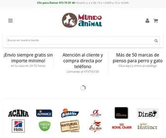 Mundo-Animal.com(Mundo animal) Screenshot