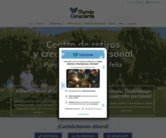 Mundoconsciente.es(Centro de Retiros Espirituales) Screenshot