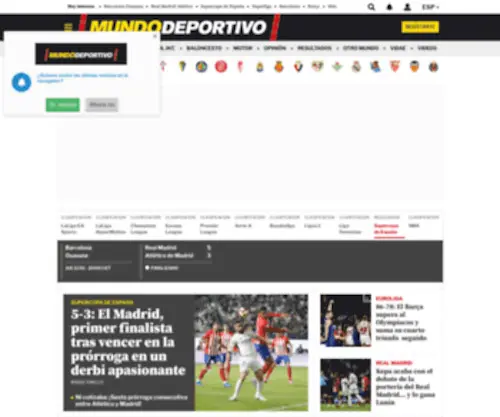 Mundodeportivo.com(Las noticias del FC Barcelona y del deporte hoy en MD) Screenshot