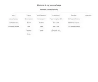 Muneebfarooqi.com(Senior Software Engineer) Screenshot