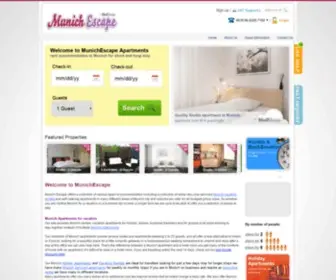 Munichescape.com(Munich Apartments) Screenshot