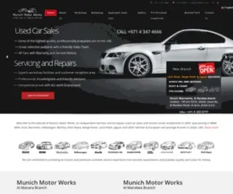 Munichmotorworks.ae(Discover Munich Motor Works) Screenshot