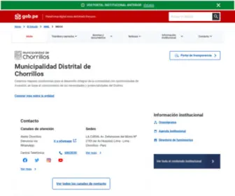 Munichorrillos.gob.pe(Conozca la gestión de la Municipalidad de Chorrillos) Screenshot
