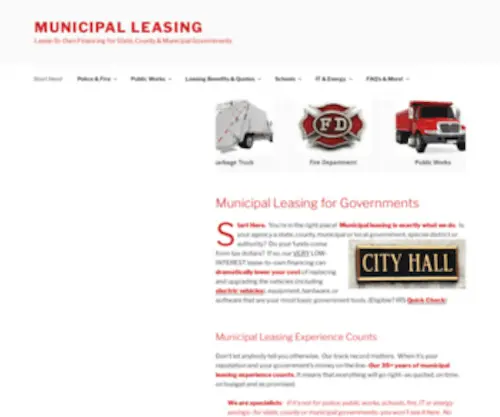 Municipal-Leasing.com(Municipal leasing is your government's lowest) Screenshot