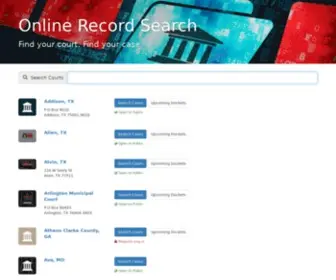 Municipalrecordsearch.com(Online Record Search) Screenshot