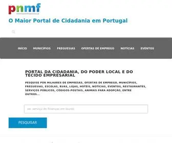 Municipiosefreguesias.pt(Portal Nacional dos Municípios e Freguesias) Screenshot