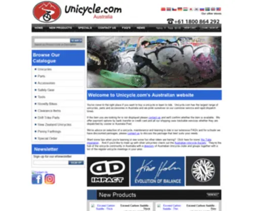 Municycle.com.au(Unicycle.Com Australia) Screenshot