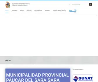 Munipauza.gob.pe(Municipalidad Provincial Paucar el Sara Sara) Screenshot