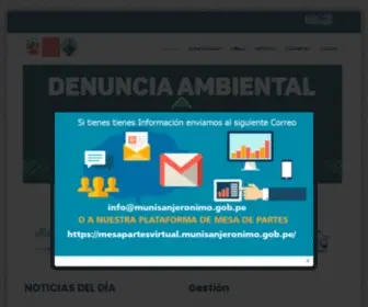 Munisanjeronimo.gob.pe(Municipalidad Distrital de San Jerónimo) Screenshot