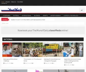 Munsifdaily.com(The Munsif Daily has a daily readership of more than 1.2 million across India) Screenshot