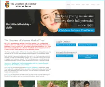 Munstertrust.org.uk(The Countess of Munster Musical Trust) Screenshot