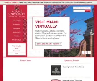 Muohio.edu(Miami University) Screenshot