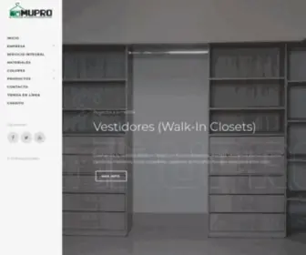 Muproclosets.com(Mupro Closets y Cocinas Integrales) Screenshot