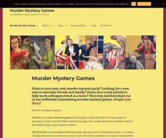 Murdermysterygames.net(Murder Mystery Games For You To Buy and Download) Screenshot