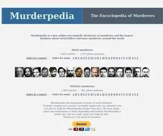 Murderpedia.org(The encyclopedia of murderers) Screenshot