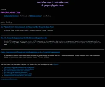 Muridae.com(Paperglyphs.com (new site)) Screenshot