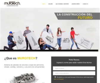 Murotech.com.mx(Sistema de paneles de concreto a base de polímeros) Screenshot