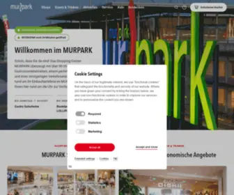 Murpark.at(Shopping-Center in Graz | einzigartiges Shoppingerlebnis im MURPARK) Screenshot