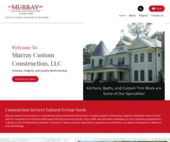 Murraycustom.com(Construction Services) Screenshot