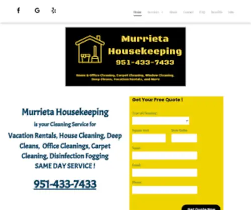 Murrietahousekeeping.com(House Cleaning Service) Screenshot