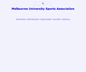 Musa.net.au(Melbourne University Sports Association) Screenshot