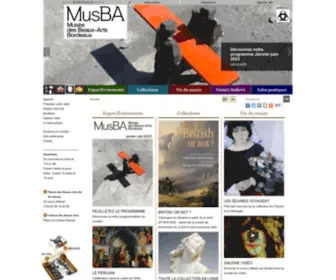 Musba-Bordeaux.fr(Le site officiel du musée des Beaux) Screenshot