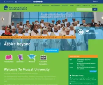 Muscatuniversity.edu.om(Aspire beyond) Screenshot
