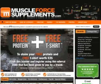 Muscleforcesupplements.com(Bodybuilding Supplements) Screenshot