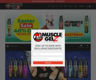 Musclegelz.com(Topical Muscle Enhancement) Screenshot
