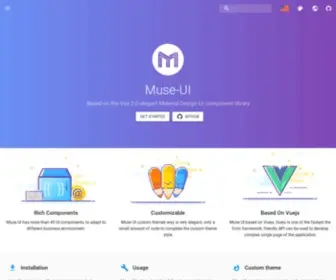 Muse-UI.org(Muse UI) Screenshot