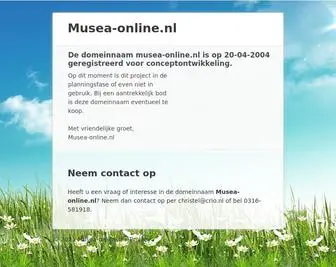 Musea-Online.nl(De domeinnaam/concept) Screenshot