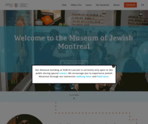 Museemontrealjuif.ca(The Museum of Jewish Montreal) Screenshot