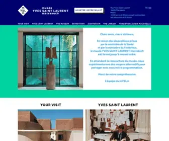 Museeyslmarrakech.com(Le Musée Yves Saint Laurent de Marrakech est un musée consacré au couturier Yves Saint Laurent à Marrakech) Screenshot